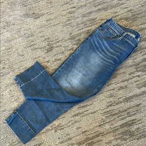 GAP Blue Ankle Cropped Jeans with Faded Look